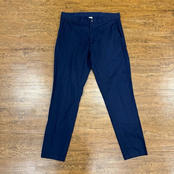 Fabletics Blue The High Side Chino Performance Casual Pants Trousers Men's 33x29 - Picture 1 of 11